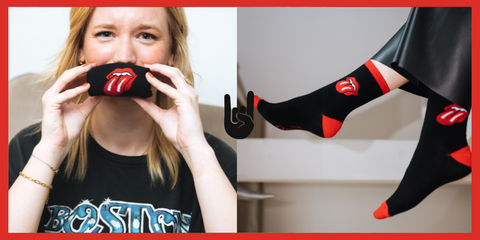 chaussettes musicales rolling stones