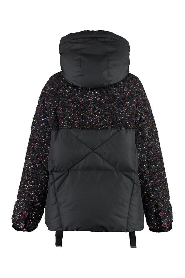 Puff Khris Tweed hooded down jacket-1