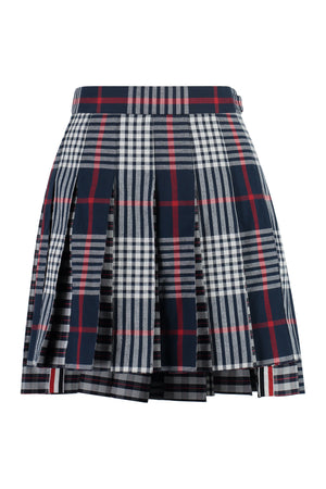 Pleated mini skirt-0