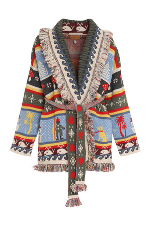 Winter Friends jacquard cardigan-0