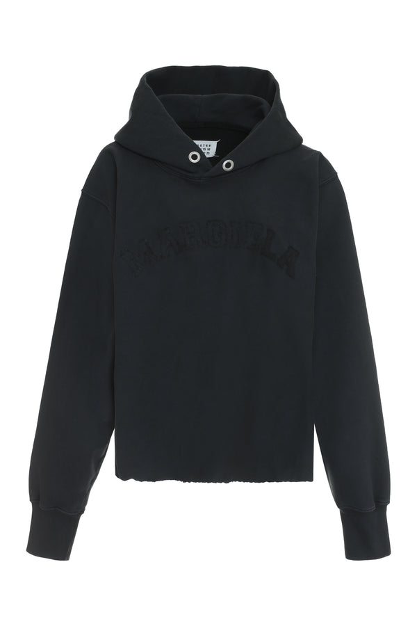 Logo cotton hoodie-0