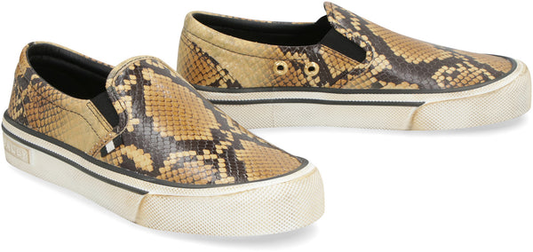 Santa Ana printed leather slip-on sneakers-2