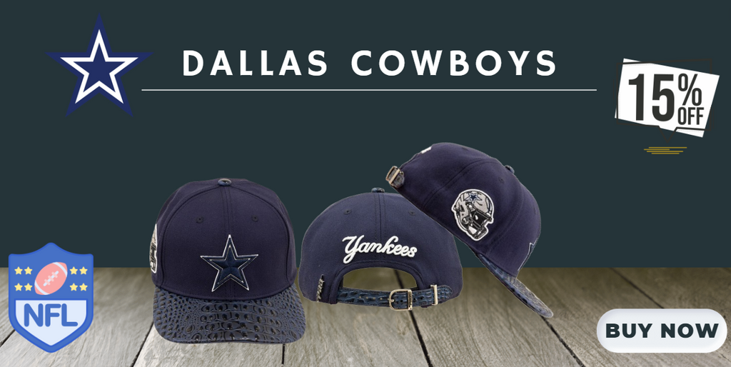 Dallas Cowboys NFL Leather Visor Flatbrim Snapback