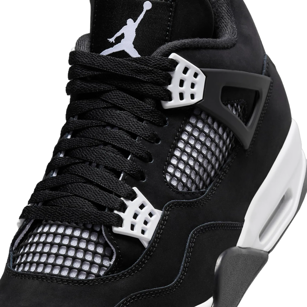 Men's Air Jordan 4 Retro White Thunder Front Close Up