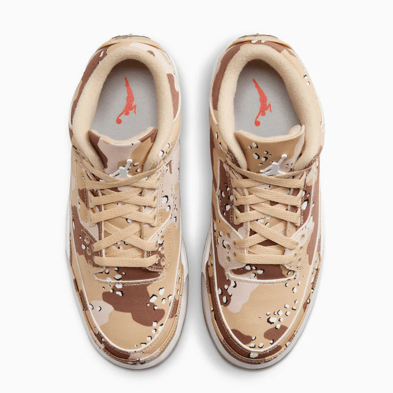 Top view of WNBA x Women's Air Jordan 3 Retro Desert Camo