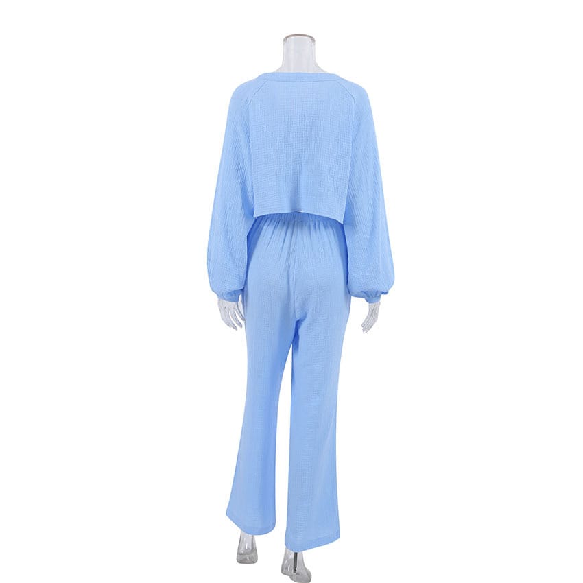 Blue Bliss Loungewear Set - Chill Vibes Only