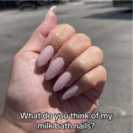 Milk bath nails is the vibe this summer