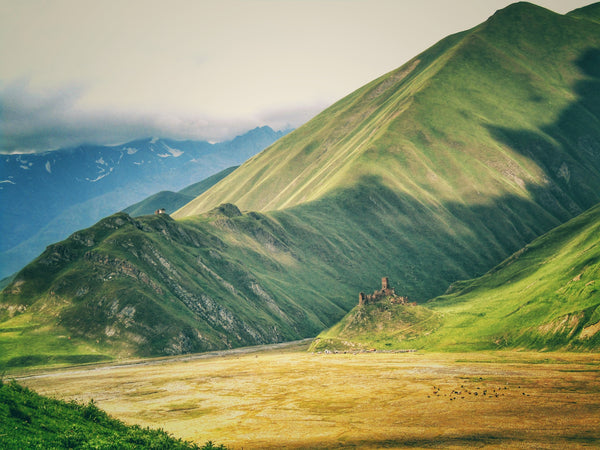 Caucasus Mountains in the Country of Georgia. Historic Site