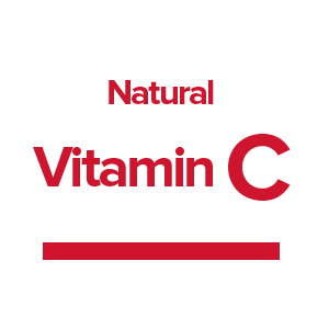 Natural Vitamin C icon- All Nadi Rosehip juices drinks are an excellent source of vitamin C