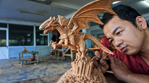 dragon-anime-style-art-wooden-statue