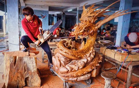 dragon-art-wooden-statue