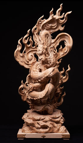 japanese-asia-dragon-wood-carving-statue-sculpture