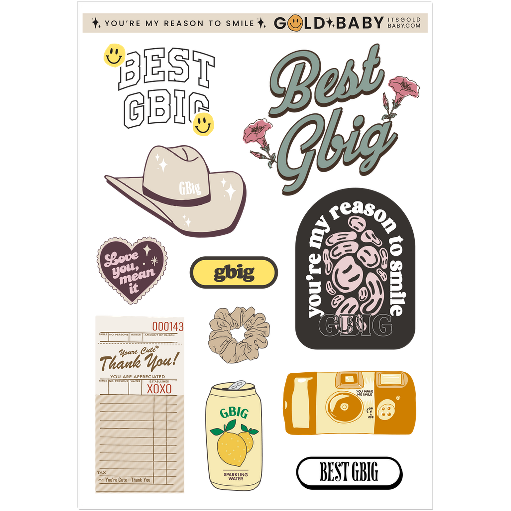 Giant LITTLE Sticker Sheet – It's Gold Baby