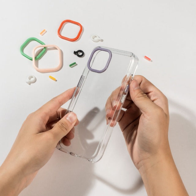 RhinoShield Clear- 8 colors of camera rings and 26 colors of buttons to let you express yourself.