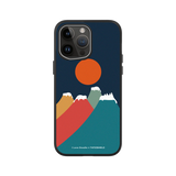 RHINOSHIELD X I Love Doodle SolidSuit iPhone 14 Pro Max Case - Cat Landscape - Colorful Mountains
