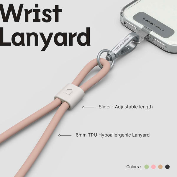 rhinoshield phone strap- hypoallergenic wrist lanyard for phone 