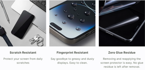 features of rhinoshield impact screen protector for phones