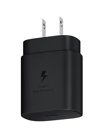 Samsung - Cargador de pared de carga súper rápida USB-C de 45 W - Negro  (versión de EE.UU. con garantía), 45 W TA con cable, Negro