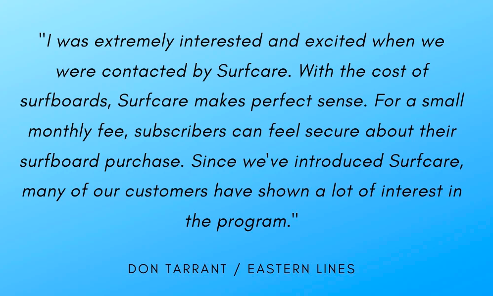 Eastern Lines Surf Shop - Surfcare Retailer Testimonial