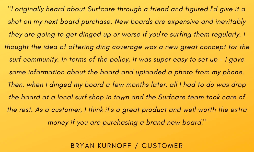 Surfcare Customer Testimonial