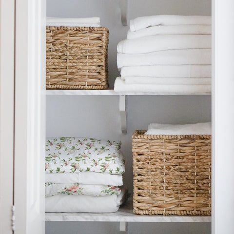 storing bed sheets and duvet covers