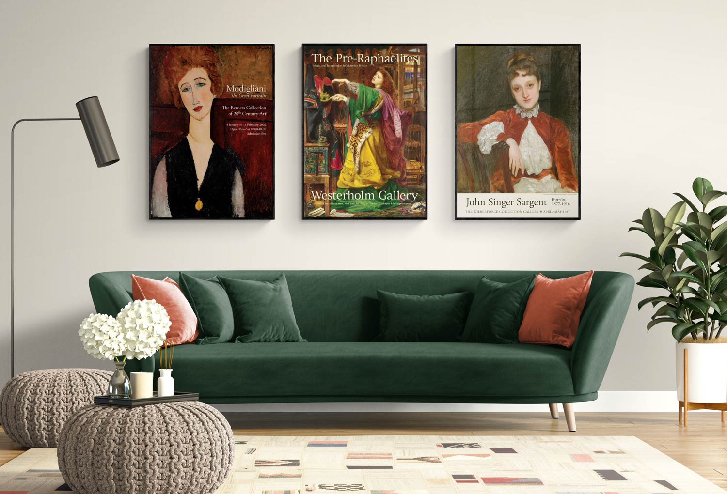 Art Poster Archive posters in a chic apartment