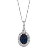 Alexandrite Sterling Silver Pendant Necklace