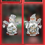 Christmas Window Stickers Xmas Snowman Santa Art Decal Wall Home Shop Decor - Crystal Snowman F