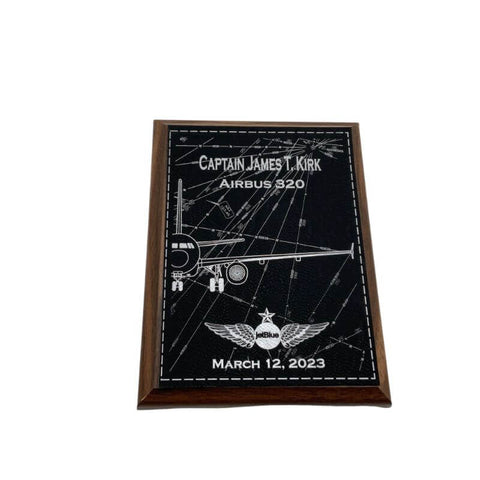 Pilot experience captain upgrade award plaque