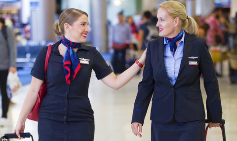 flight attendant position with international flights