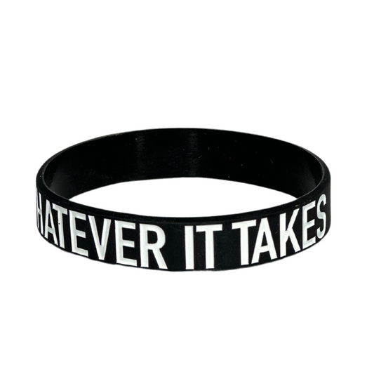 New 3pcs Motivational Keep Going Everything Black White Rubber Bracelets #45