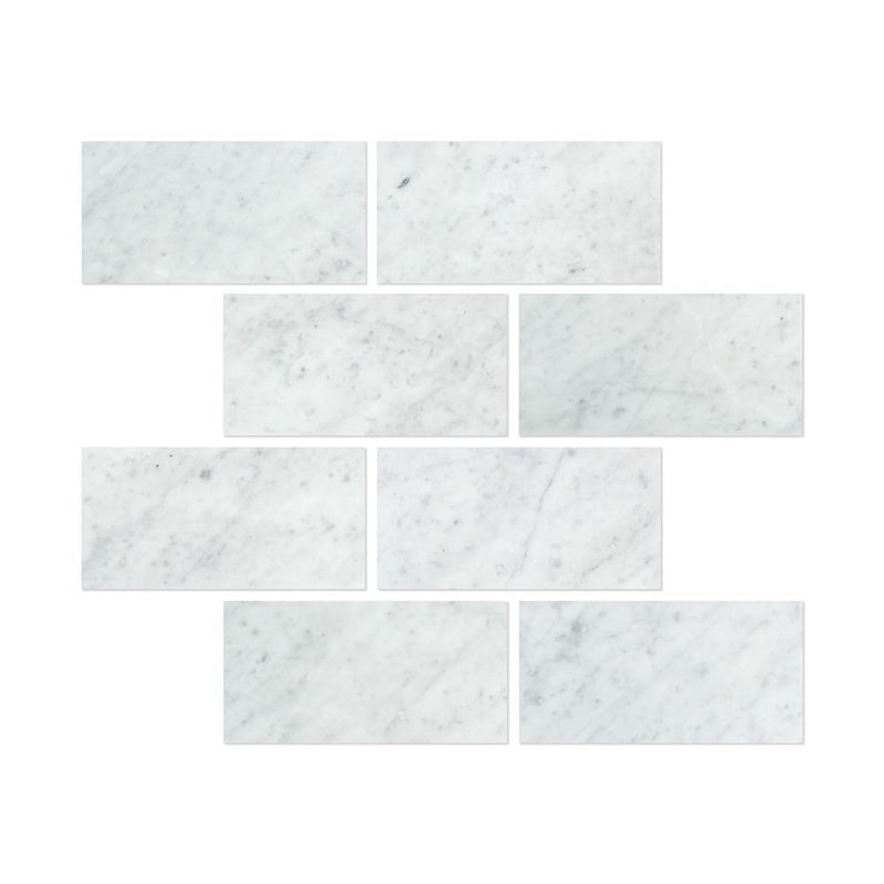 Carrara White Marble 6 X 12 inch Subway Brick Tile - Marble from Italy –  Calcutta Tile