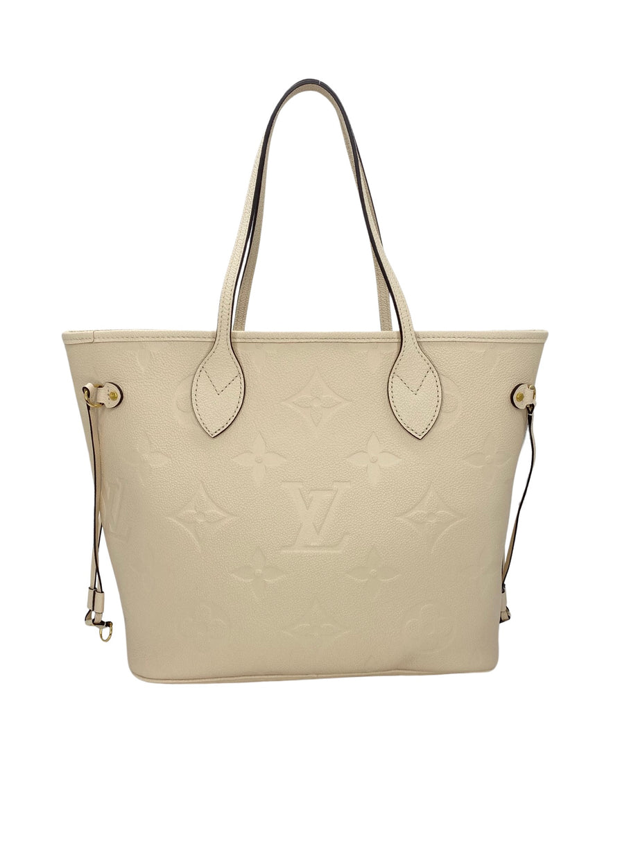 Louis Vuitton Neverfull MM Creme in Cowhide Leather with Gold-tone