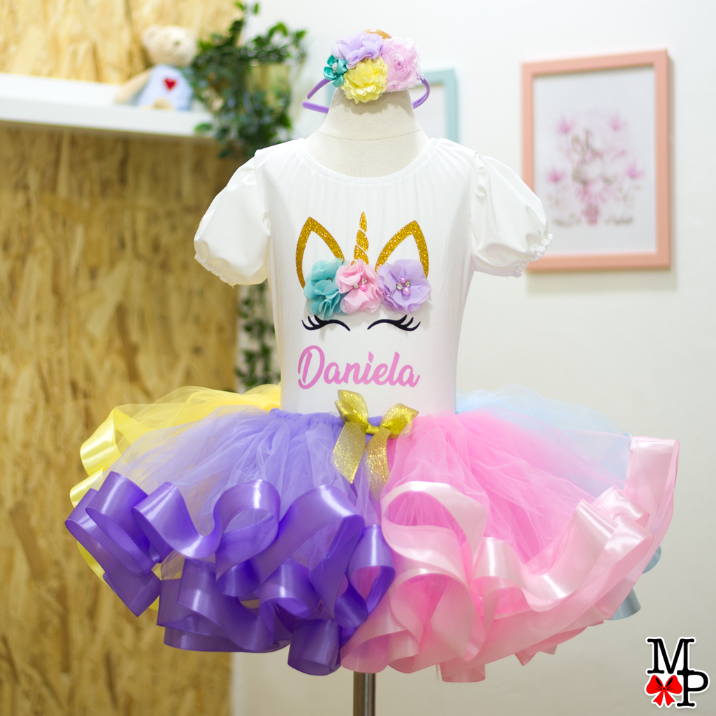 Set de tutu Unicornio clásico, Ropa niña unicornio – Moda Personalizada