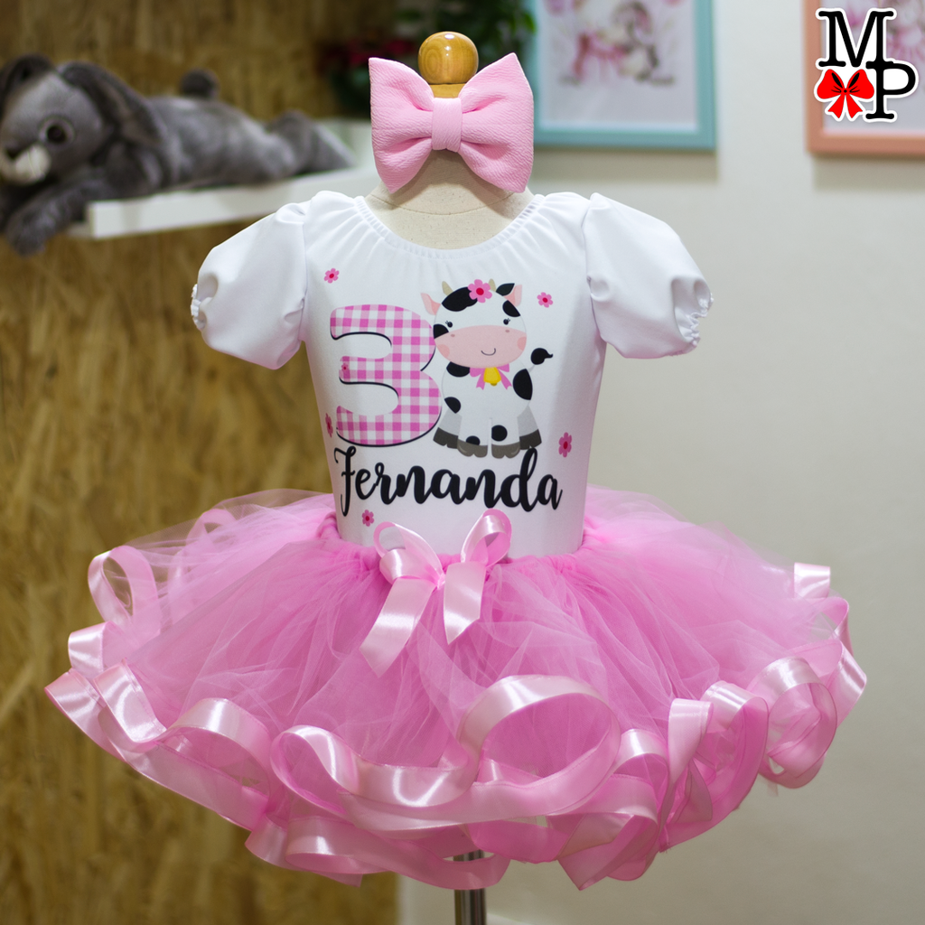 de tutu Vaca Lola para niñas, Ropa Cumpleaños inspirado en Vaca Lo – Moda Personalizada