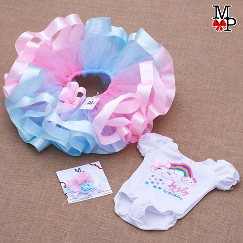 Set de tutu Unicornio clásico, Ropa cumpleaños niña unicornio