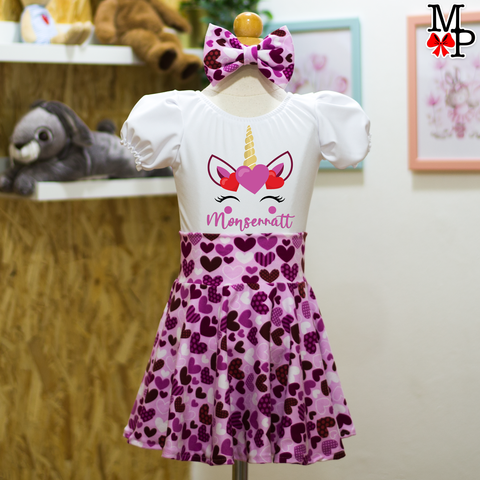 Set de tutu Unicornio clásico, Ropa cumpleaños niña unicornio – Moda  Personalizada