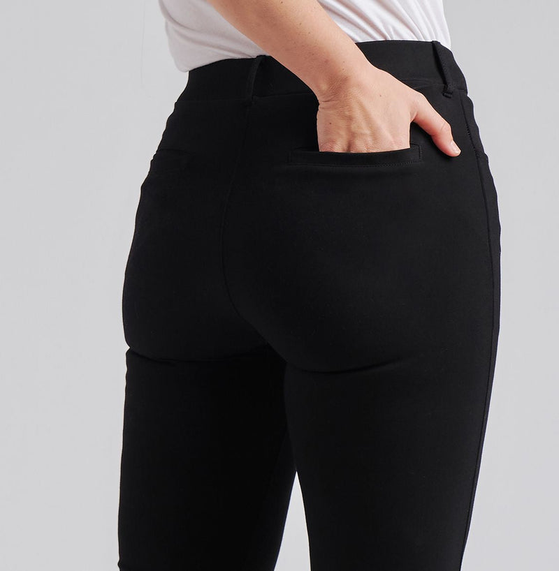 Betabrand Black Straight Leg Dress Pant Yoga Pants Size XL Petite