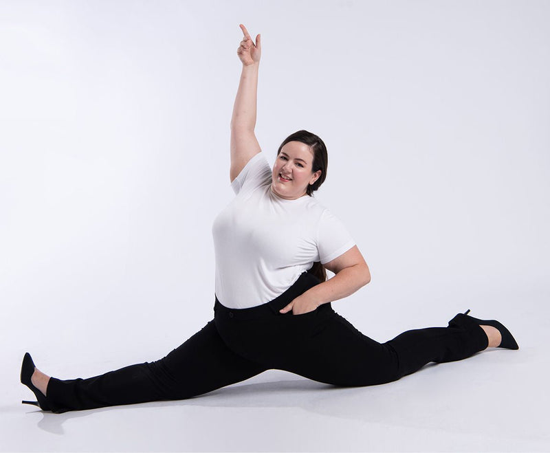 Betabrand Black Straight Leg Classic Dress Pant Yoga Women's Size