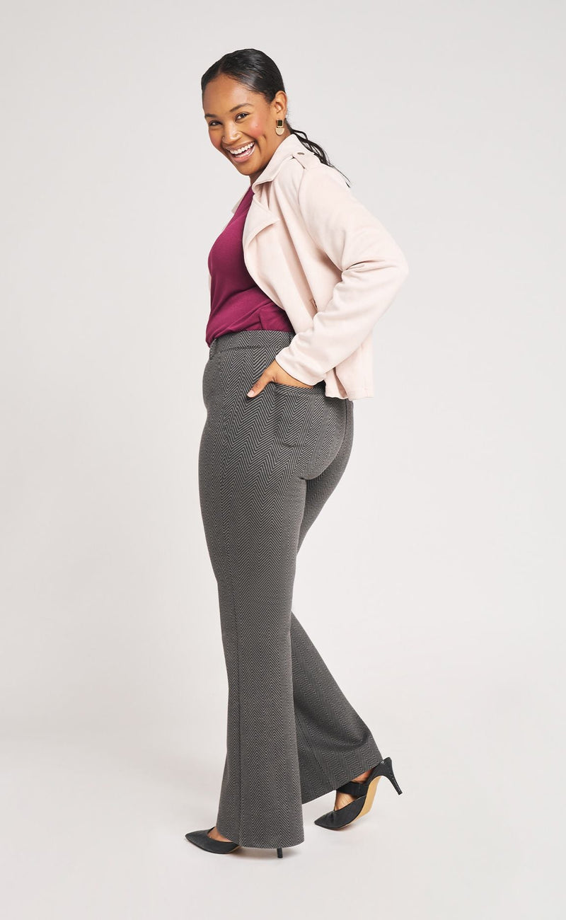 Boot Cut, Two-Pocket Dress Pant Yoga Pants (Seaglass)
