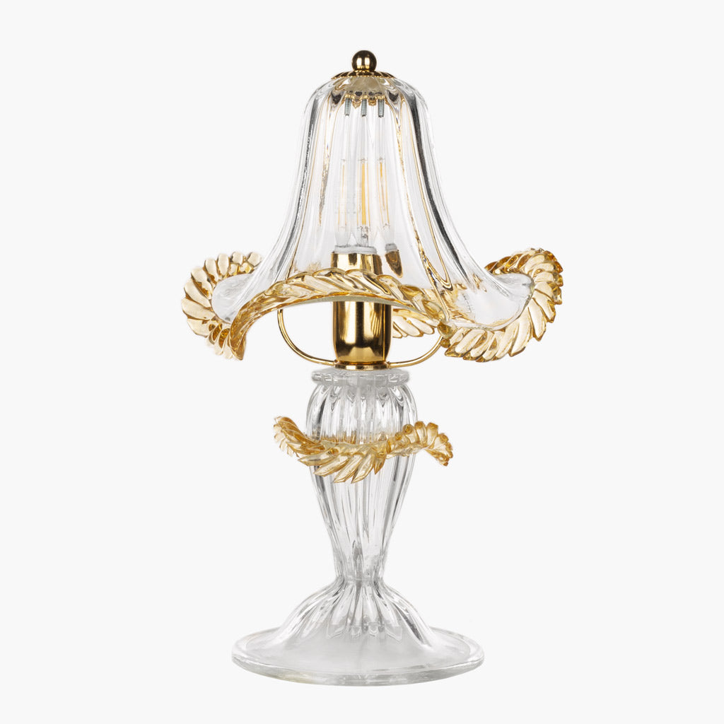 lampada da tavolo in vetro di murano, lampade in vetro di murano, vetro di  murano e oro, lampade di lusso, lampade eleganti, lampade classiche, lumi  classici, arte di murano, arte veneta, venezia