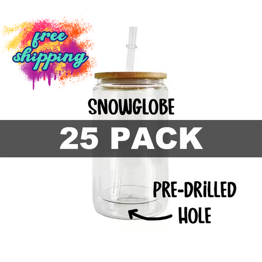 Snowglobe Tumbler with Handle - Bamboo Lid and Straw Included –  OneStopSubShop