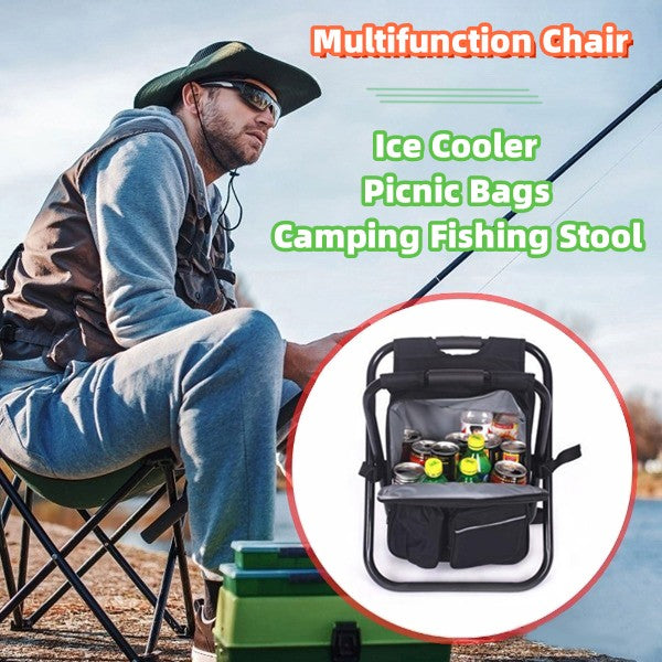 Multifunction Outdoor Folding Chair Ice Cooler Picnic Bags Camping