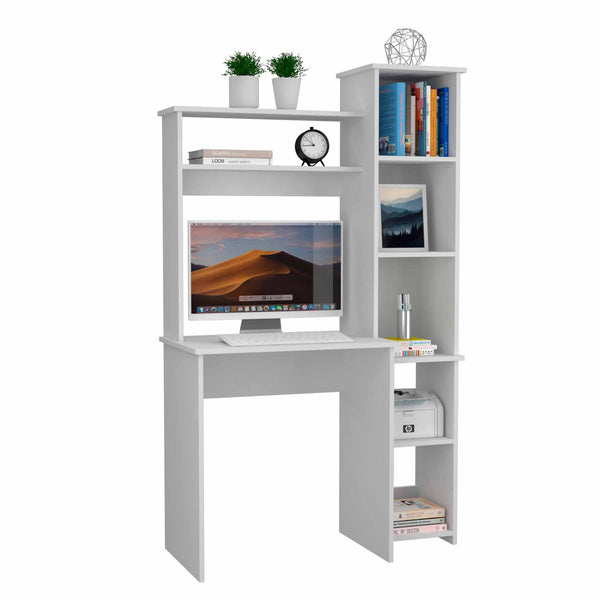 Nashville Writing Desk, Six Shelves - Ecart