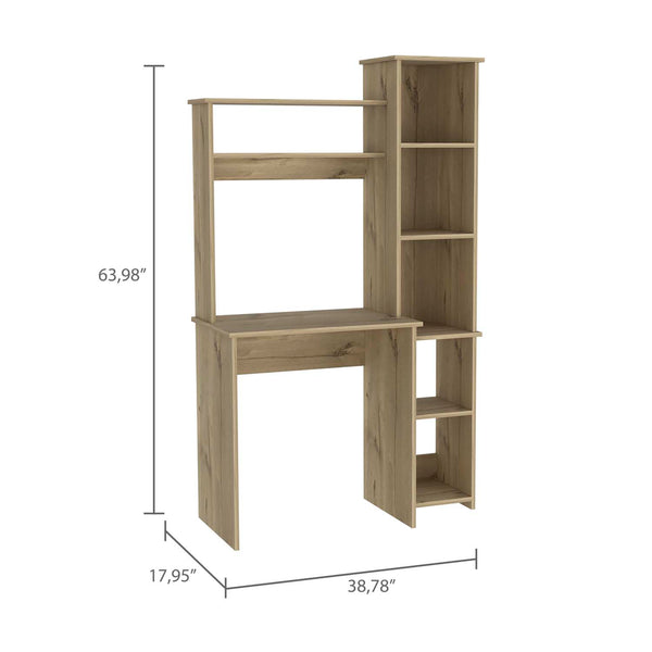 Nashville Writing Desk, Six Shelves - Ecart