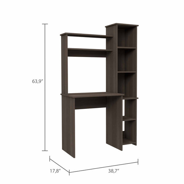 Nashville Writing Desk, Six Shelves - Ecart