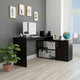 Dallas L-Shaped Home Office Desk, Two Shelves, One Drawer - Ecart