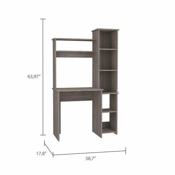 Nashville Writing Desk, Six Shelves - Ecart