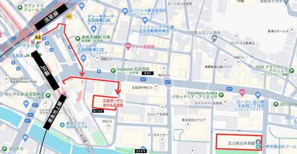 五反田駅マップ