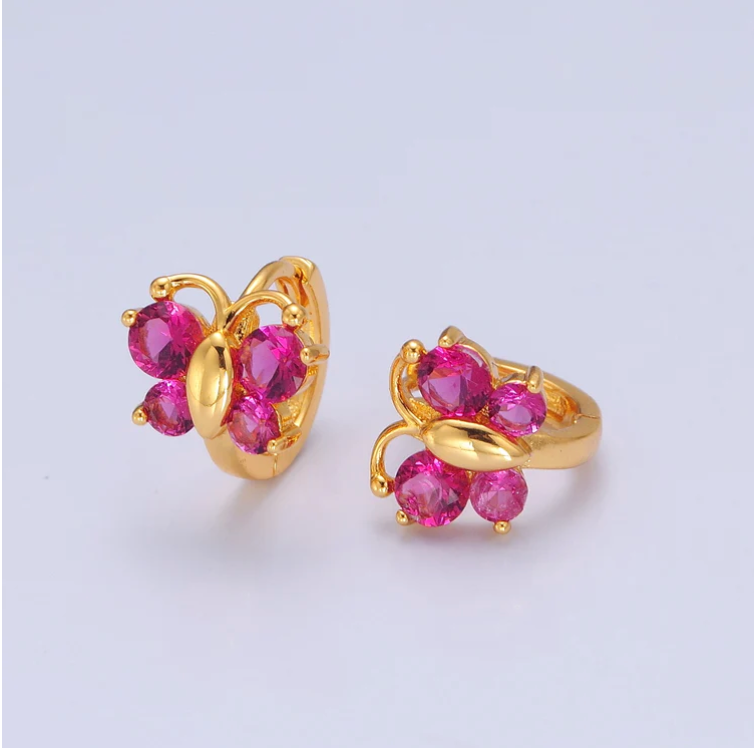 Choose the right earring metal and gemstone for huggie earrings.